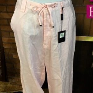 Linen Light Pink Pants with drawstring